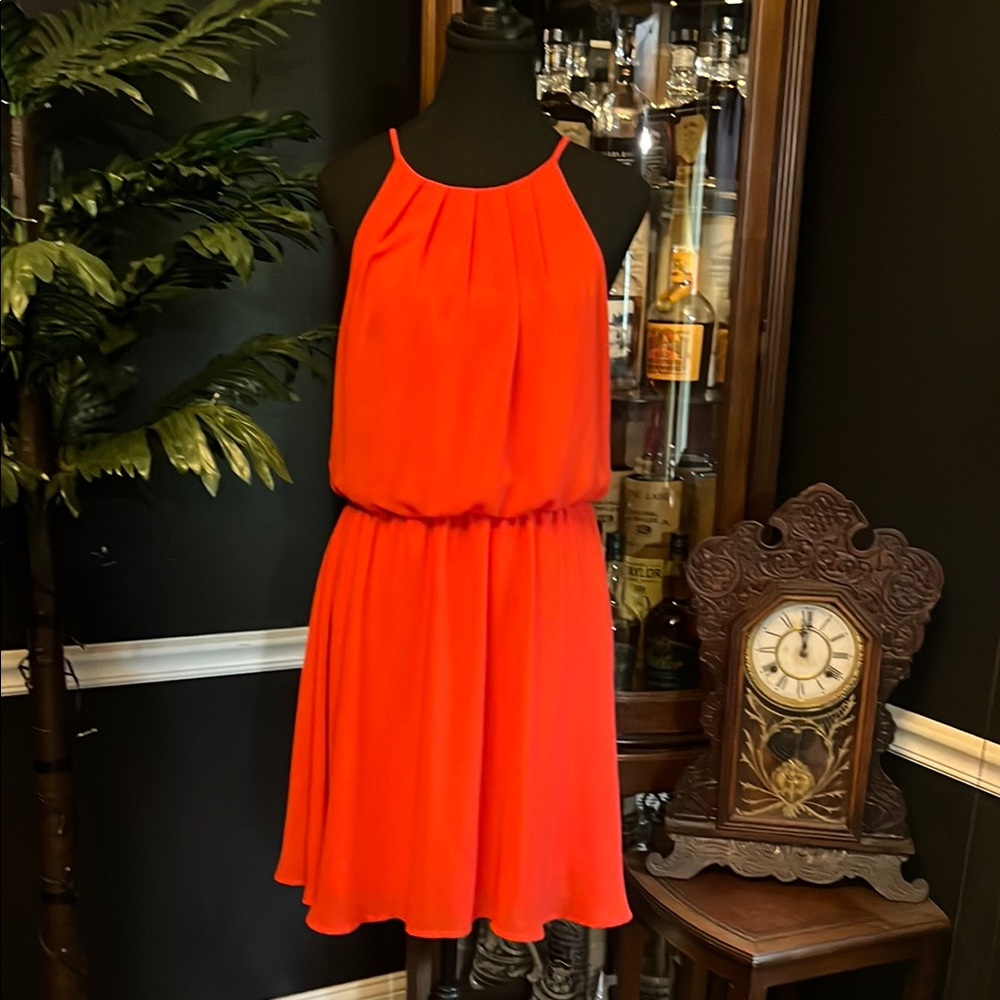 EUC - LUSH Elegant Red Halter Dress